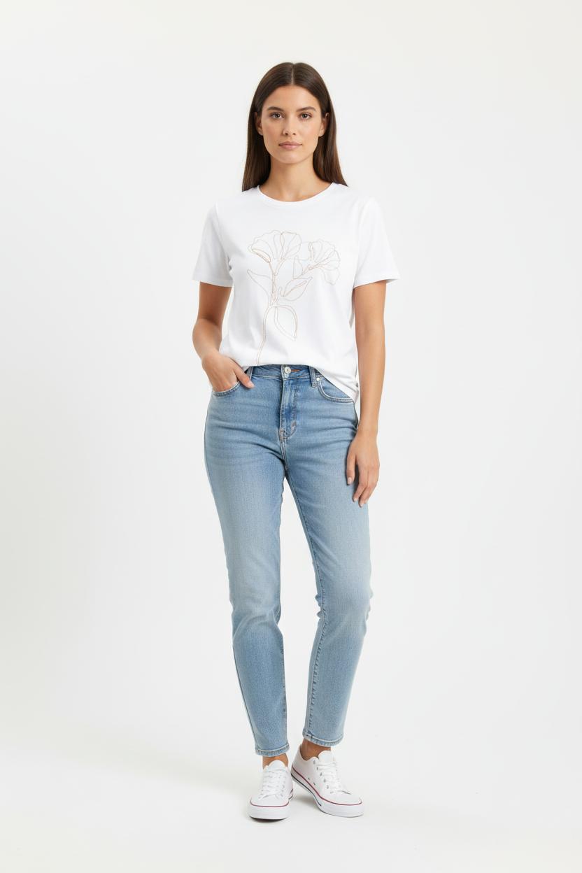 Tee-shirt Blanc - Taille XS/34