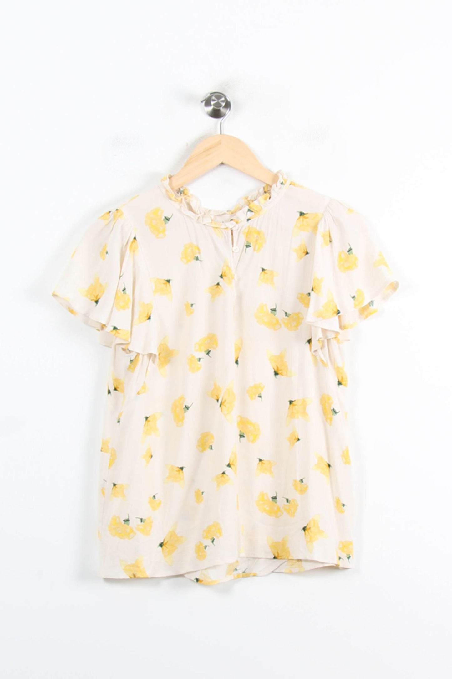 Blouse Blanche et Jaune - Taille S/36