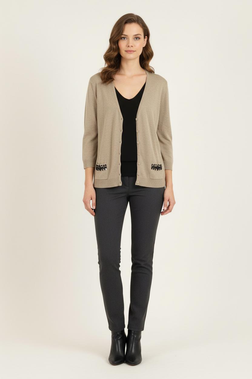 Cardigan Beige - Taille XXL/44