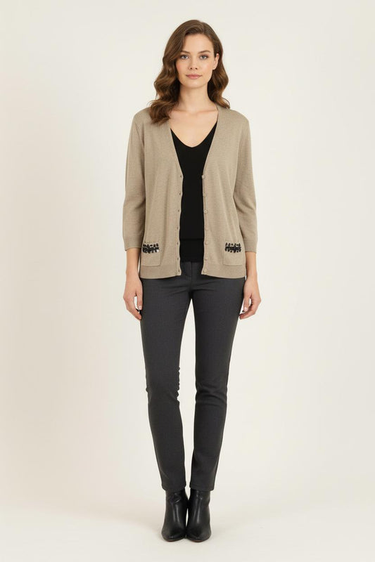 Cardigan Beige - Taille XXL/44