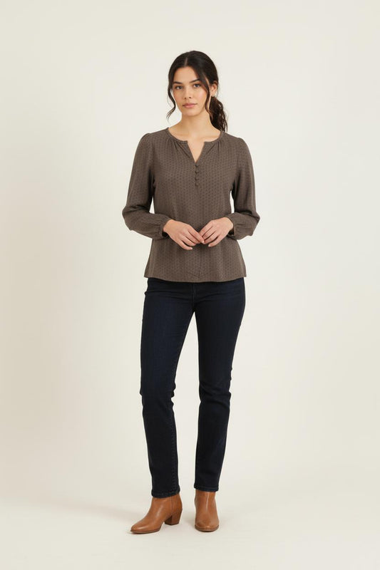 Blouse Marron - Taille S/36