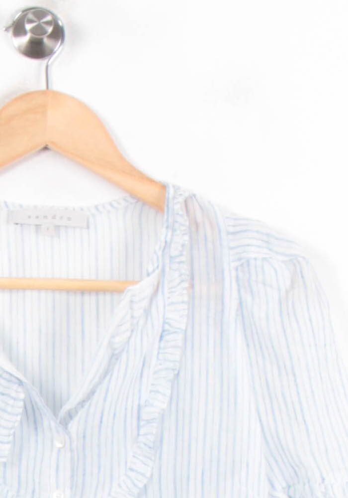 Blouse Blanche et Bleue - Taille S/36