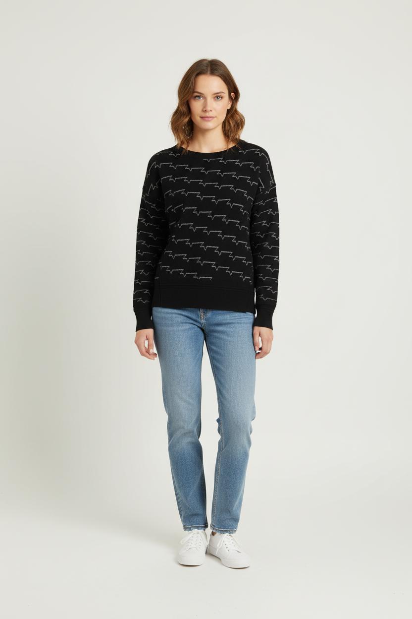 Sweat Noir et Gris - Taille XS/34