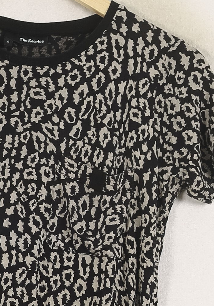 Tee-shirt Noir et Beige - Taille XS/34