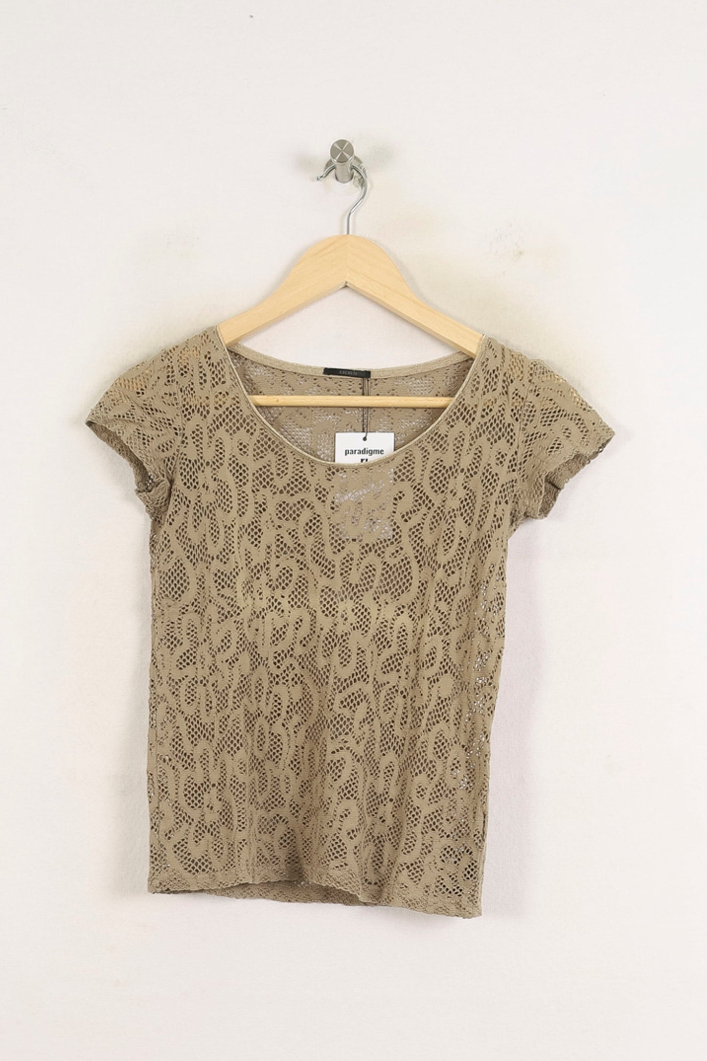 T-shirt Dentelle Doré - Taille XS/34