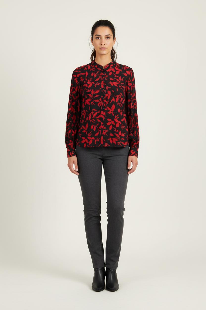 Blouse Noire et Rouge - Taille L/40