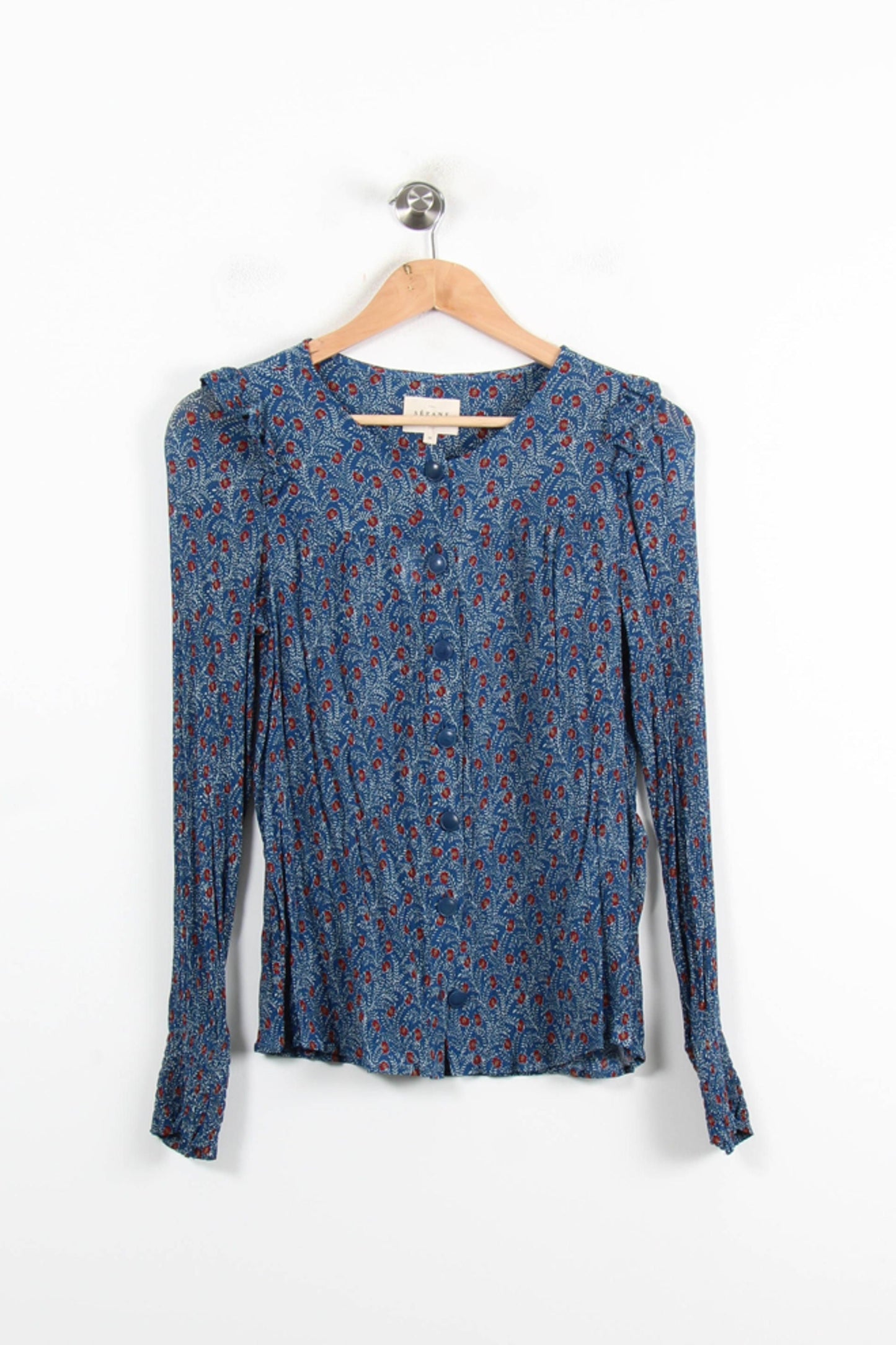 Blouse Bleue et Rouge - Taille S/36