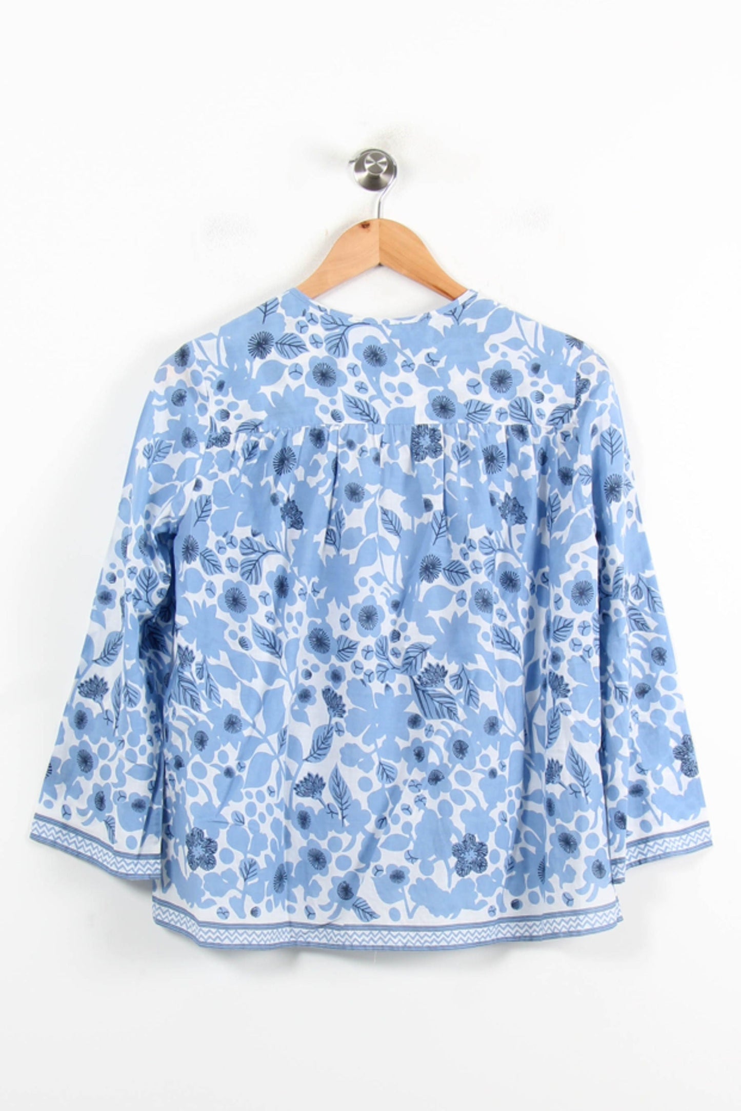 Blouse Fleurie Bleue - Taille XS/34
