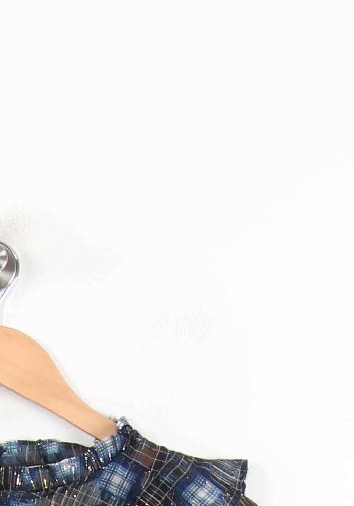 Blouse Bleue et Noire - Taille XS/34