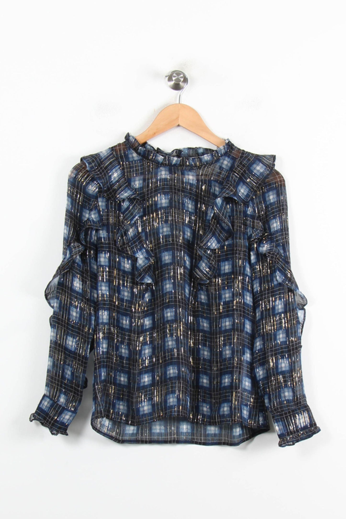 Blouse Bleue et Noire - Taille XS/34