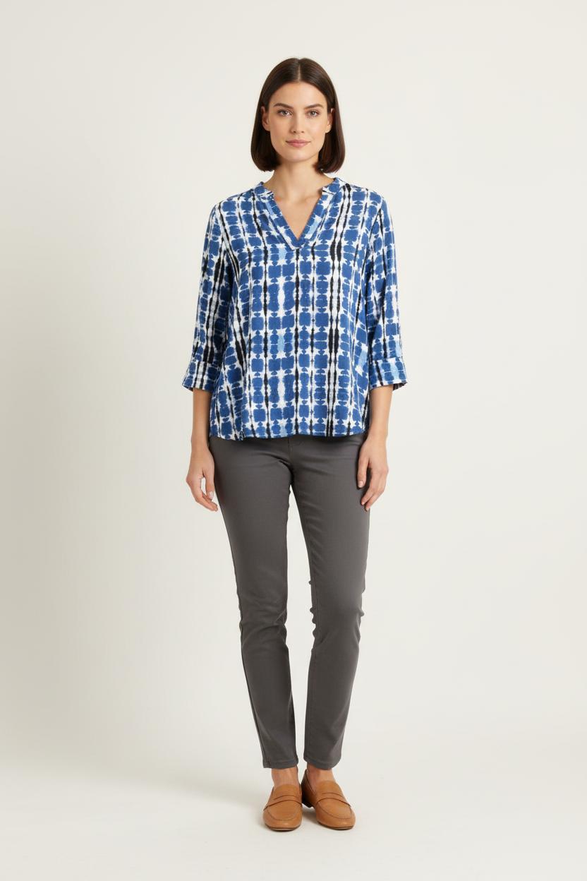 Tunique Bleue et Blanche - Taille L/40