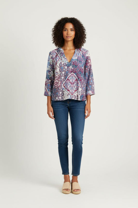 Blouse multicolore - Taille L/40