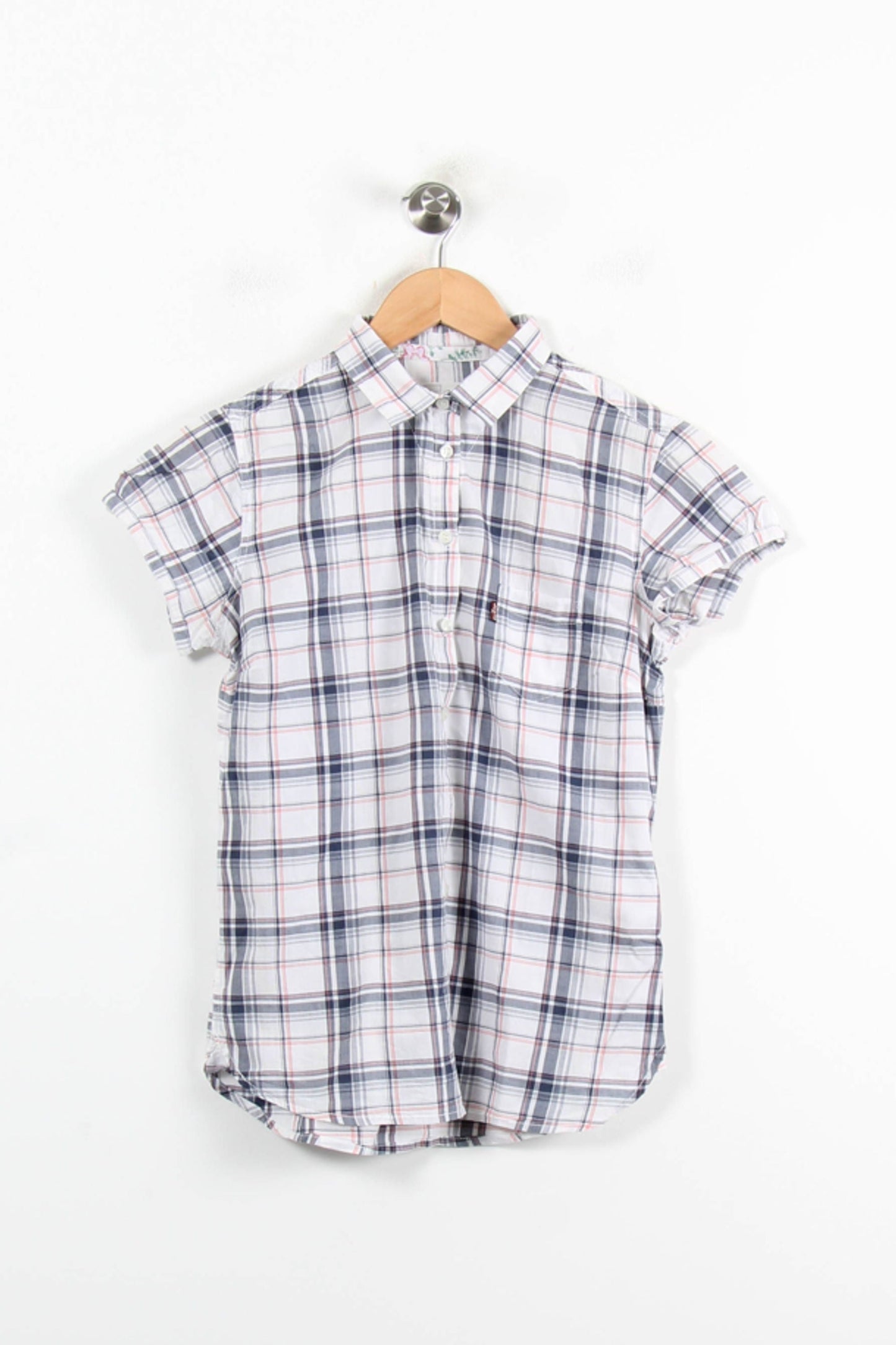 Chemise à Carreaux Blanche et Bleue - Taille S/36