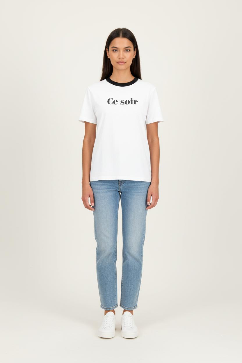 T-shirt Blanc et Noir - Taille S/36