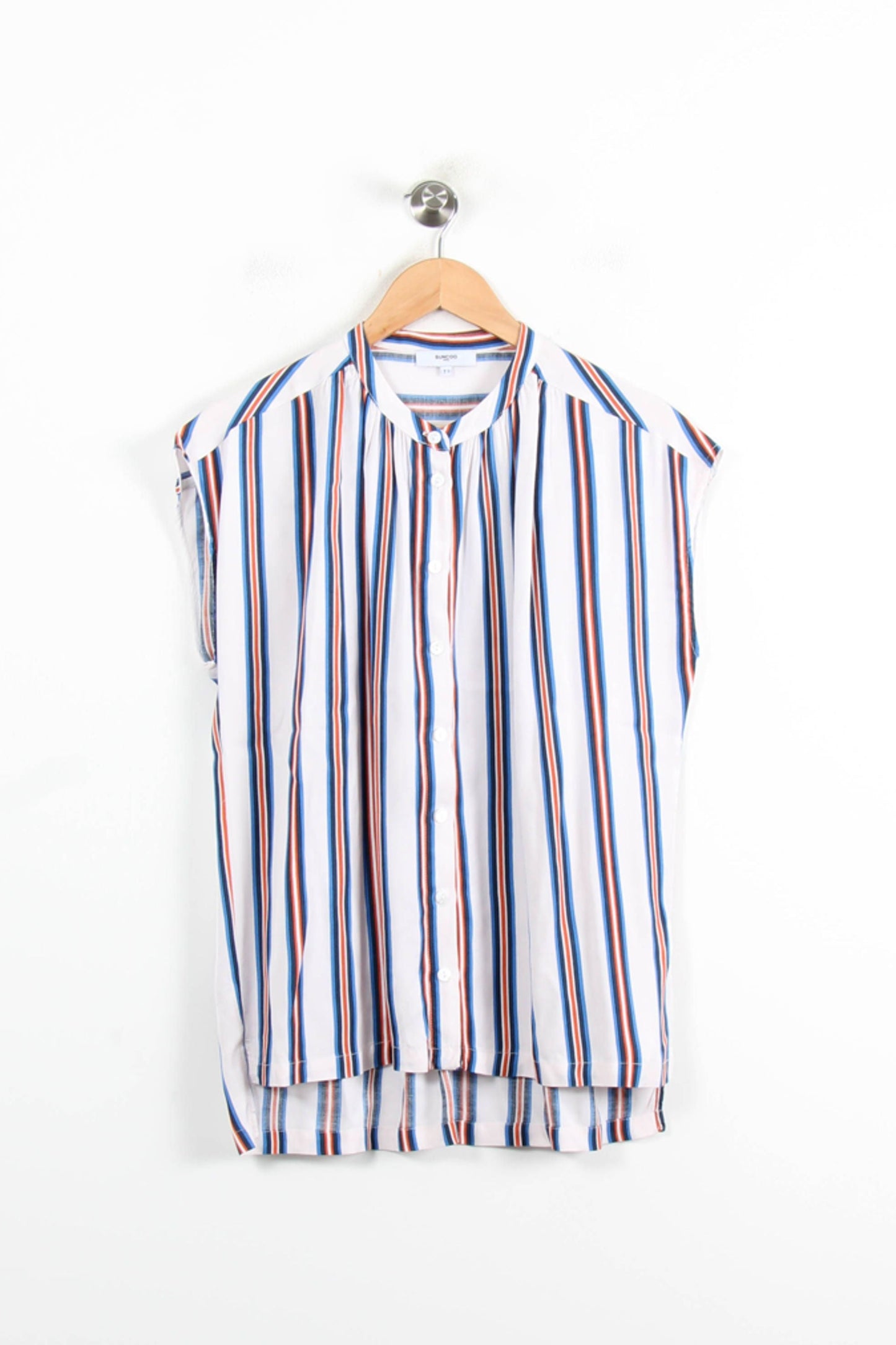 Chemise sans manches bleue et blanche - Taille S/36