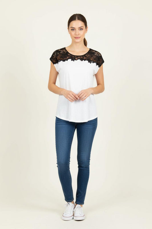 Tee-shirt Blanc et Noir - Taille M/38
