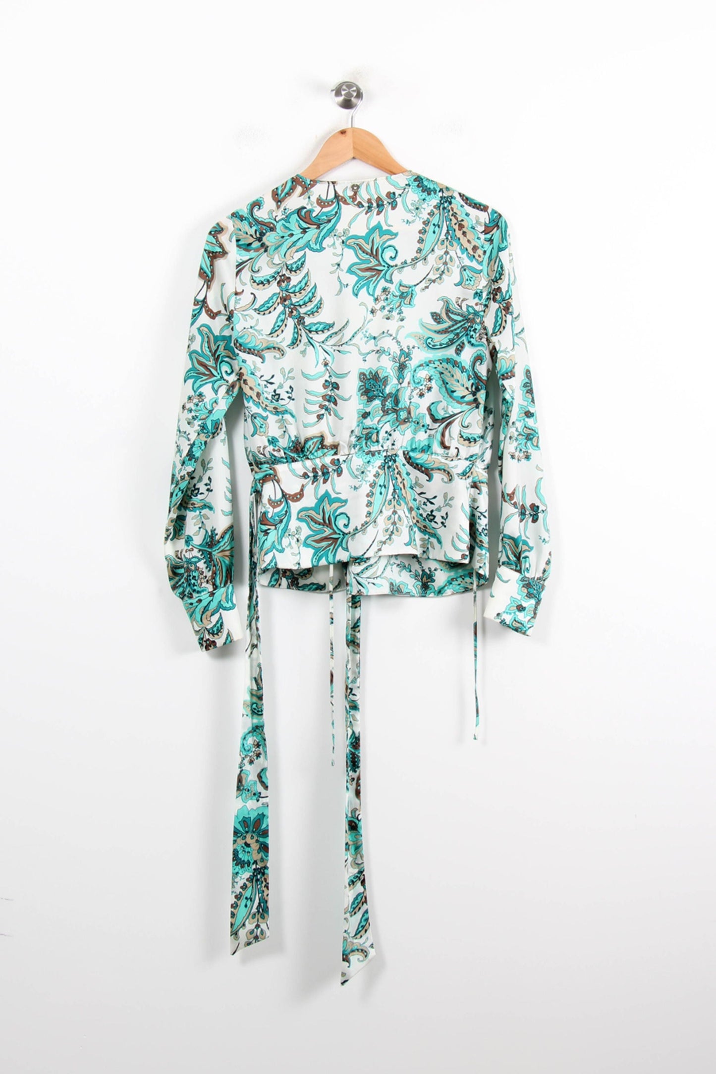 Blouse Verte et Blanche - Taille S/36