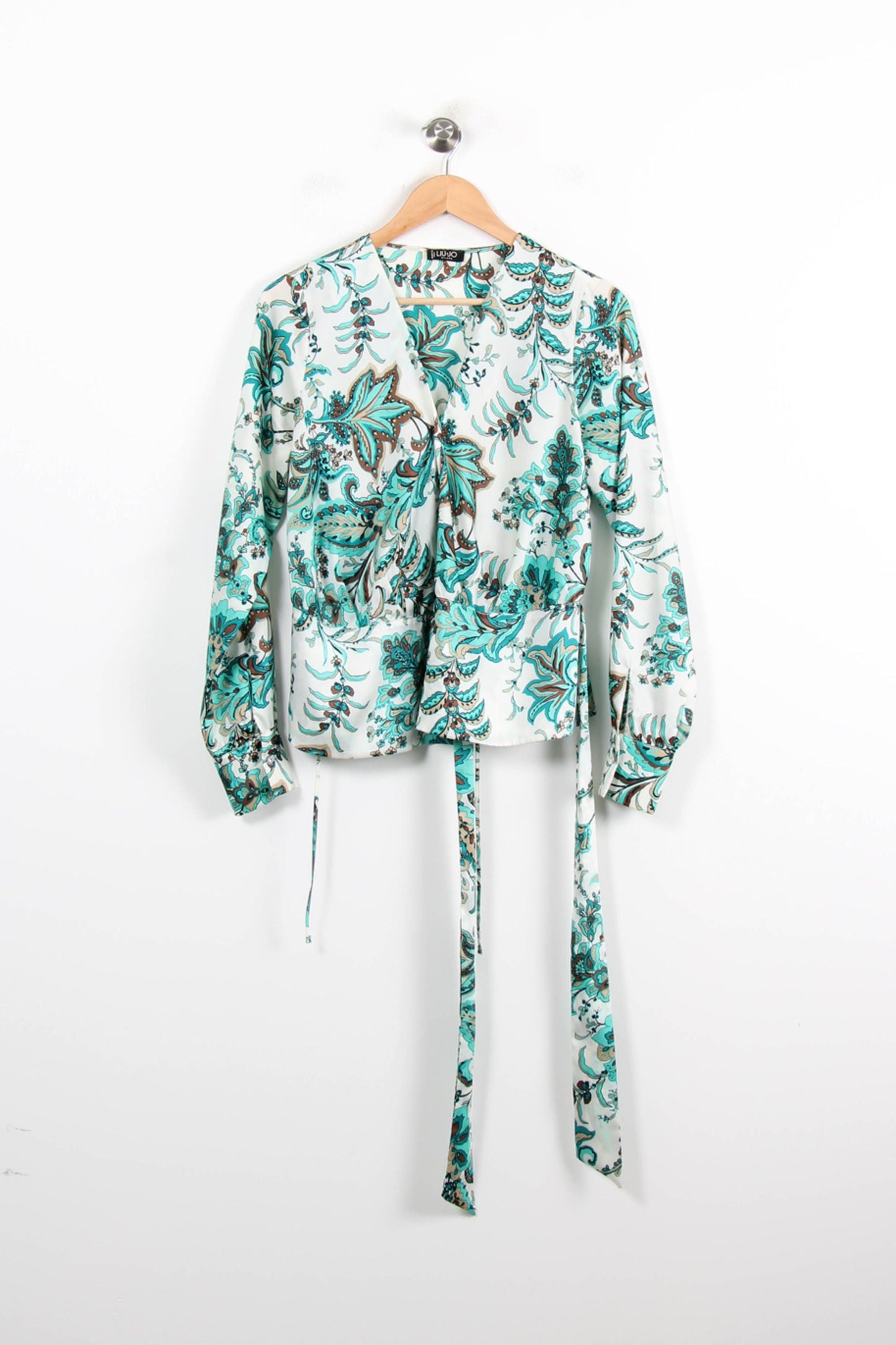 Blouse Verte et Blanche - Taille S/36