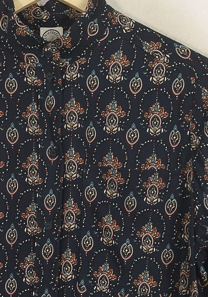 Robe Chemise Bleue et Orange - Taille S/36