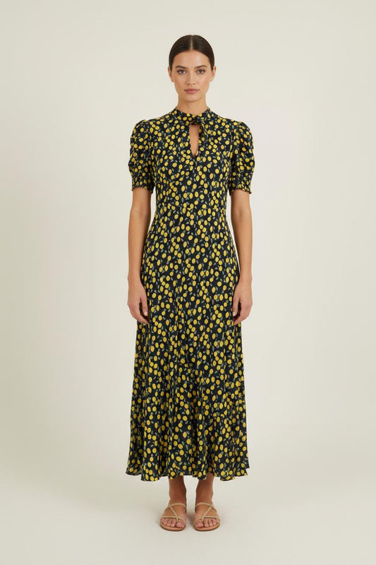 Robe Longue Bleue et Jaune - Taille S/36