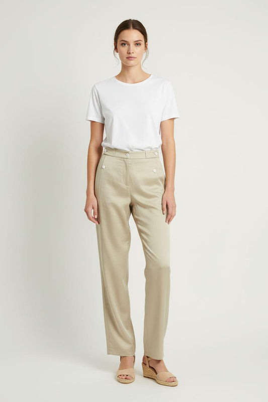 Pantalon Droit Beige - Taille S/36