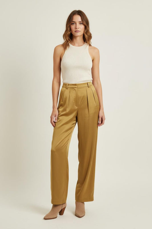 Pantalon Large Or - Taille S/36