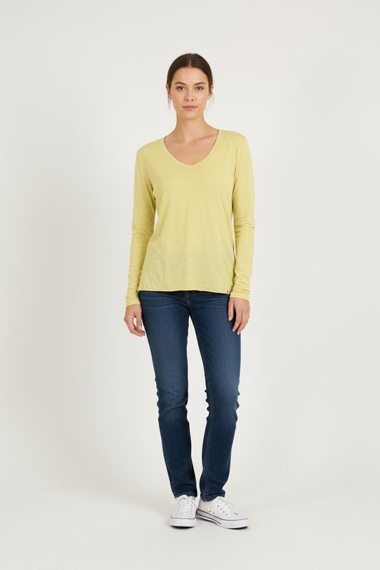 Tee-shirt Manches Longues Jaune - Taille S/36