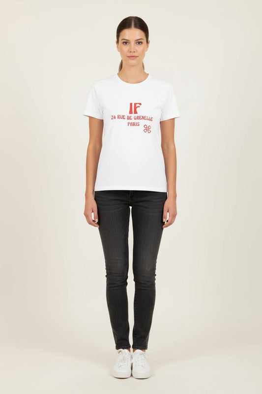 Tee-shirt Blanc et Rouge - Taille S/36