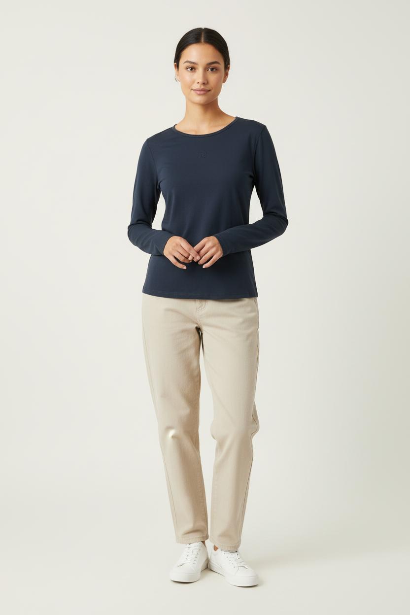 Tee-shirt Manches Longues Bleu - Taille S/36