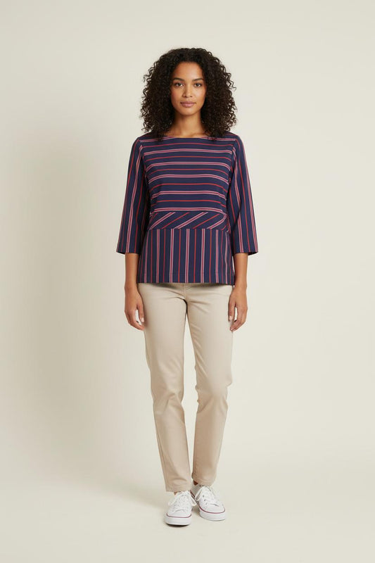 Blouse Bleue et Rouge - Taille S/36