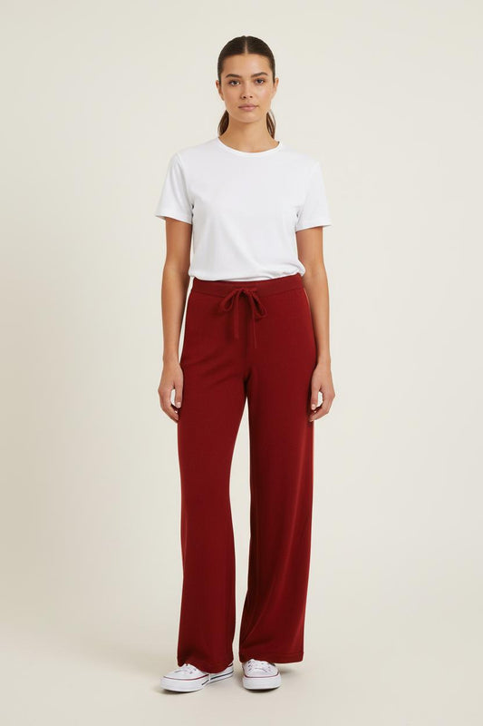 Pantalon Large Bordeaux - Taille S/36