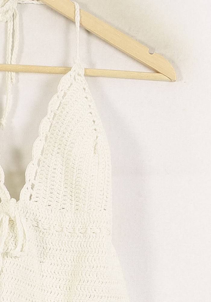 Top En Crochet Blanc - Taille L/40
