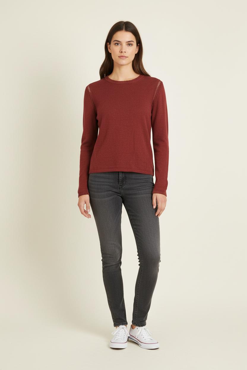 Pull Bordeaux - Taille S/36