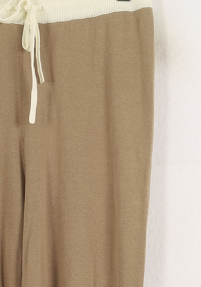 Pantalon Large Beige et Écru - Taille S/36
