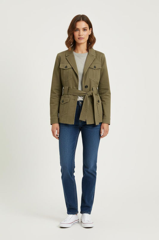 Gilet Saharienne Verte - Taille XS/34