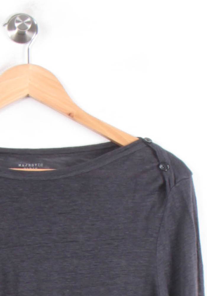 Tee-shirt Manches Longues Bleu - Taille M/38