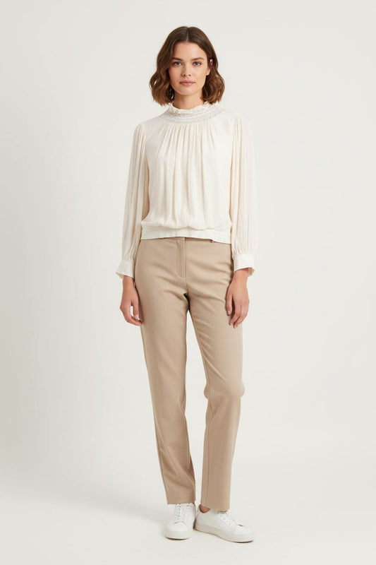 Blouse Beige - Taille S/36