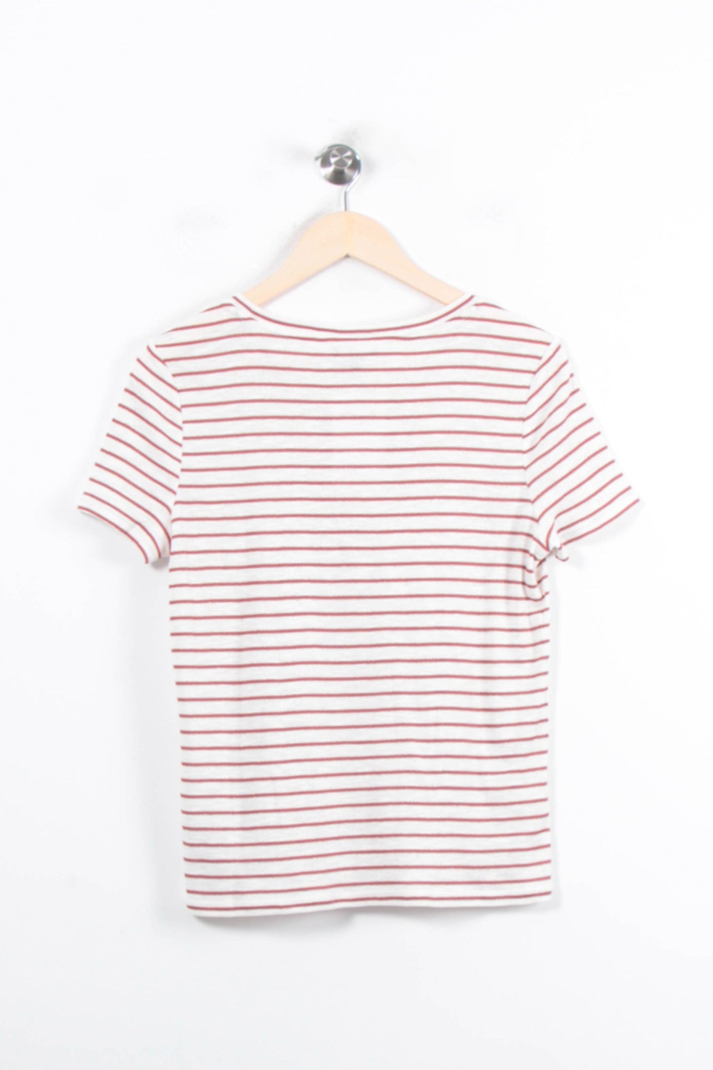 Tee-shirt Rayé Beige et Rouge - Taille M/38
