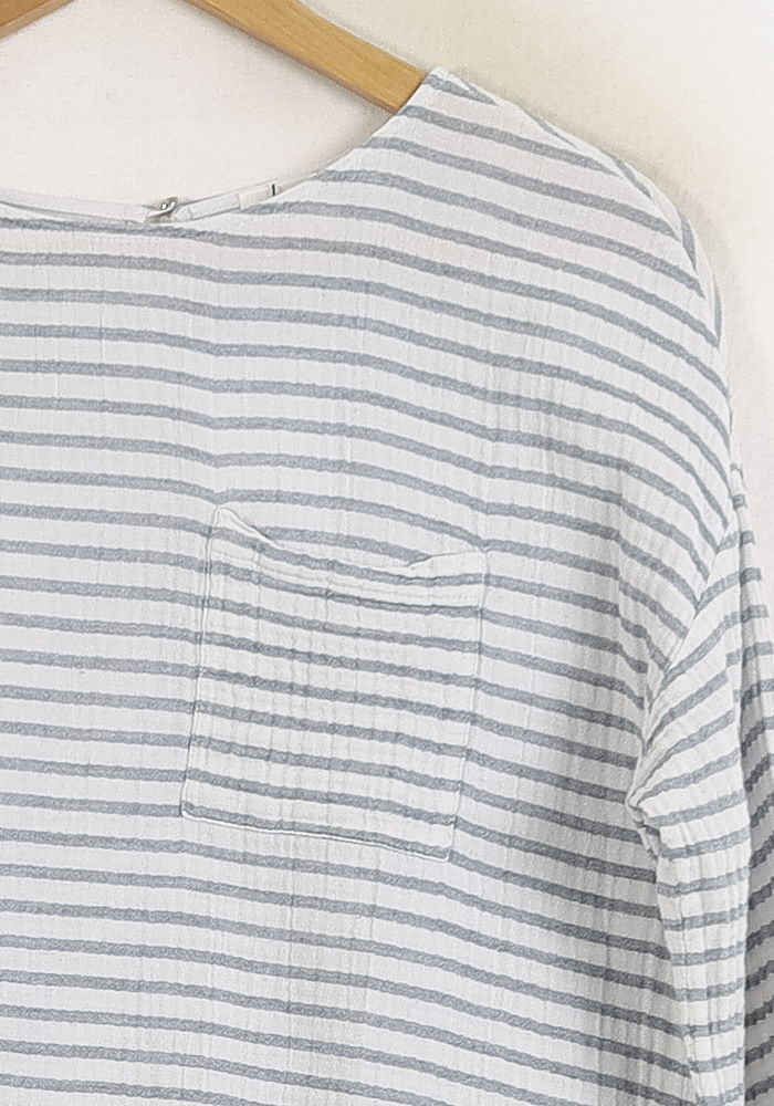 Blouse Blanc et Gris - Taille XS/34