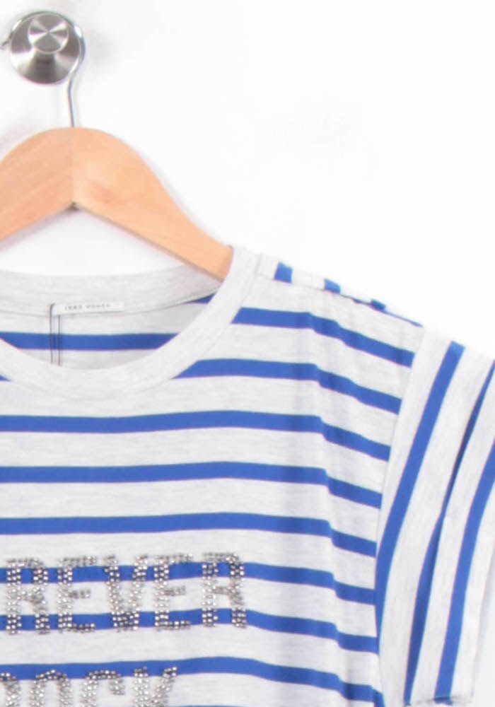 Tee-shirt Blanc et Bleu - Taille S/36