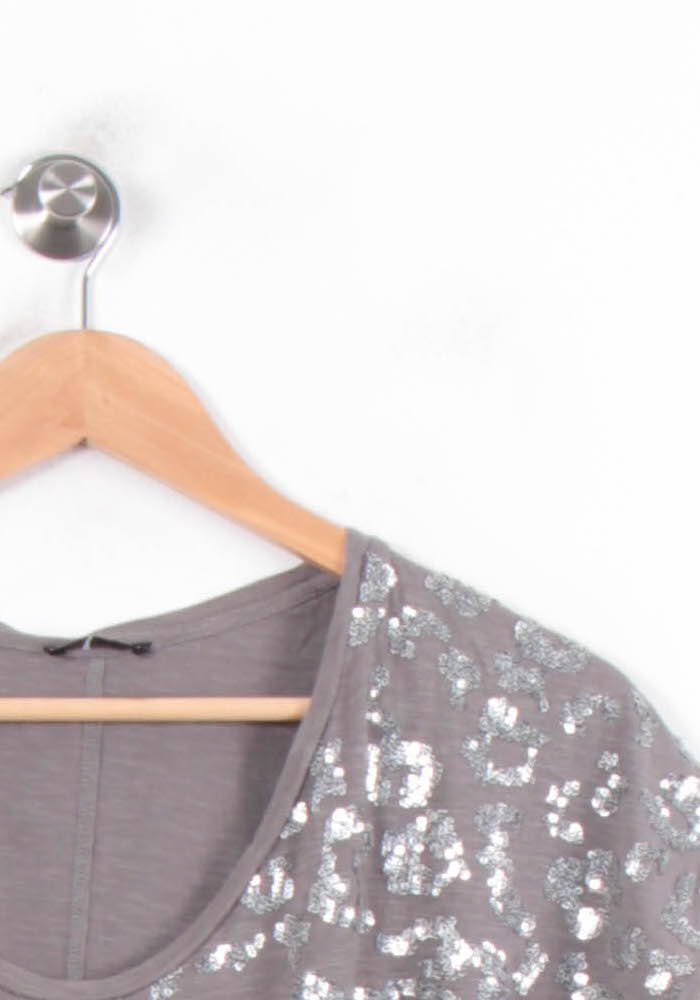 Tee-shirt Gris et Argenté - Taille S/36