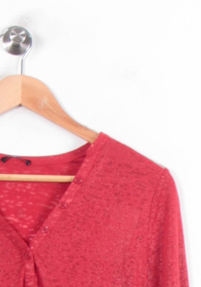 T-shirt Manches Longues Rouge - Taille S/36