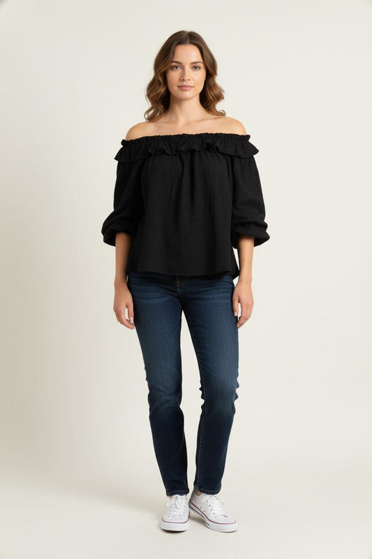 Blouse Noire - Taille XS/34