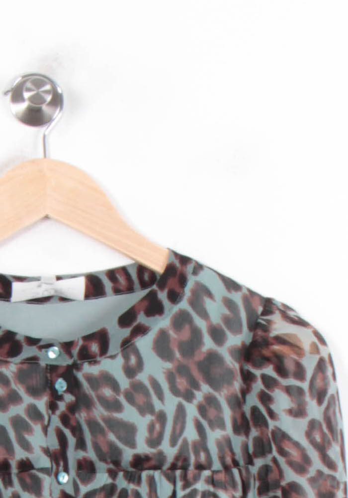 Blouse Verte et Marron - Taille S/36