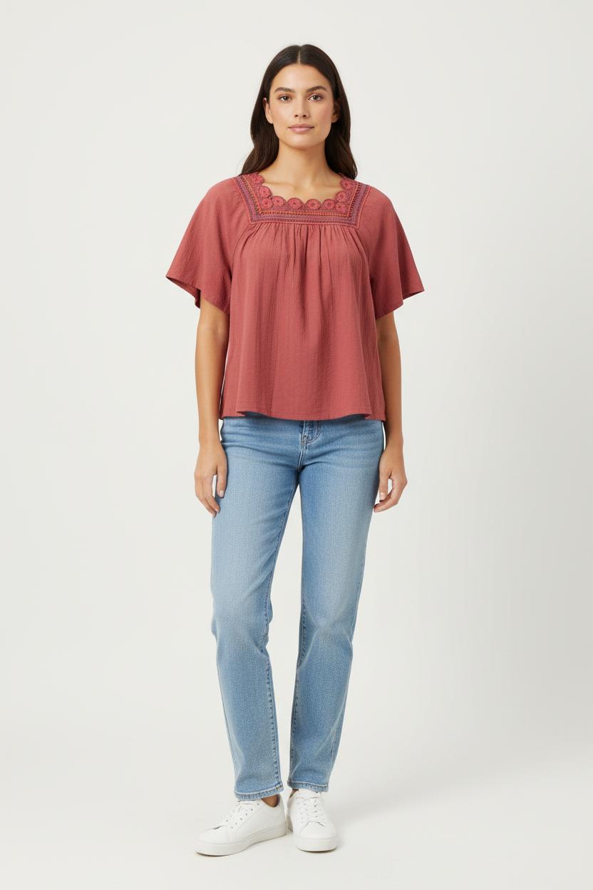 Blouse Bordeaux - Taille S/36