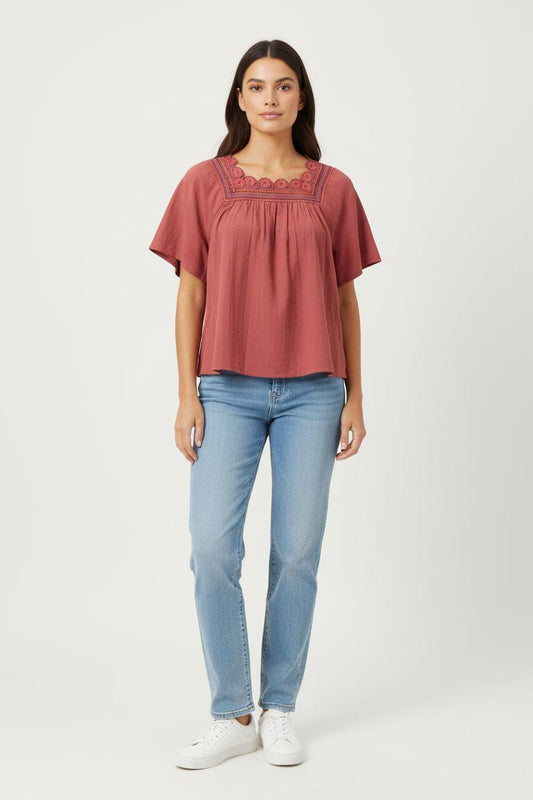 Blouse Bordeaux - Taille S/36