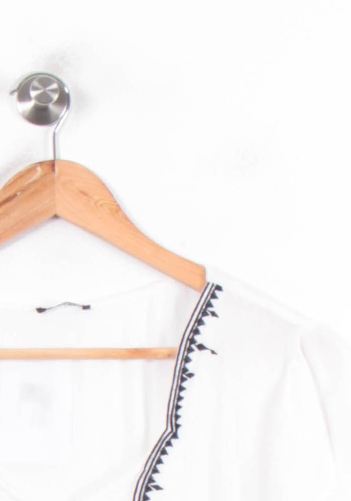 Blouse Blanche et Noire - Taille M/38