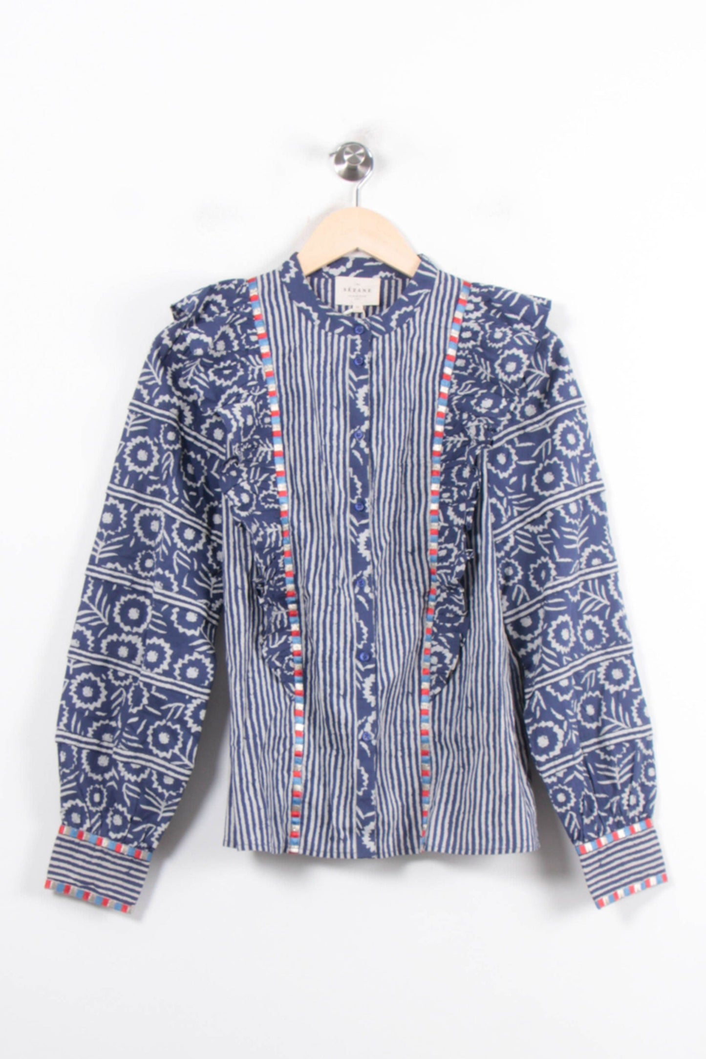 Blouse Bleu et Blanc - Taille XS/34