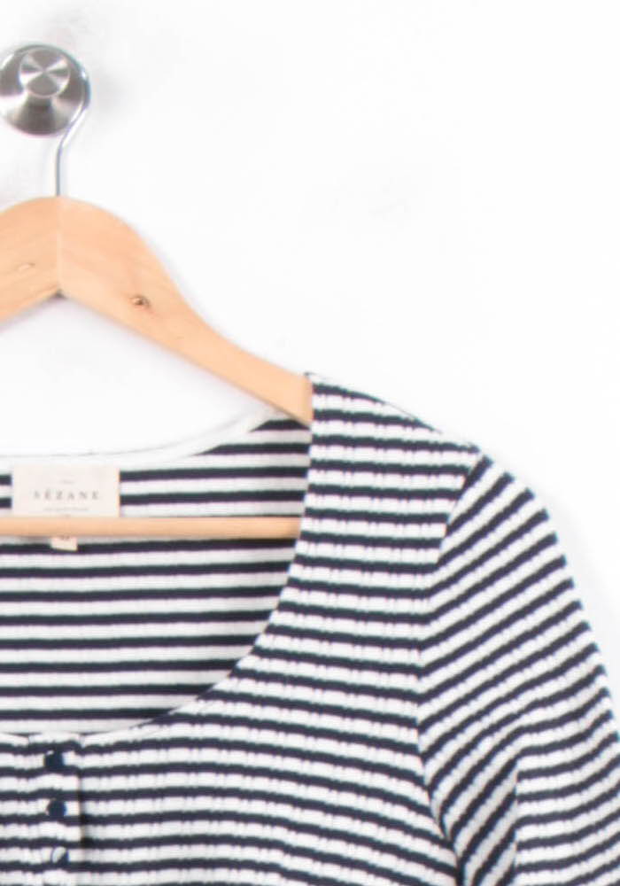 Tee-shirt Bleu et Blanc - Taille XS/34