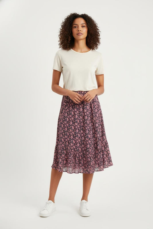 Jupe Midi Rose et Bleu - Taille S/36